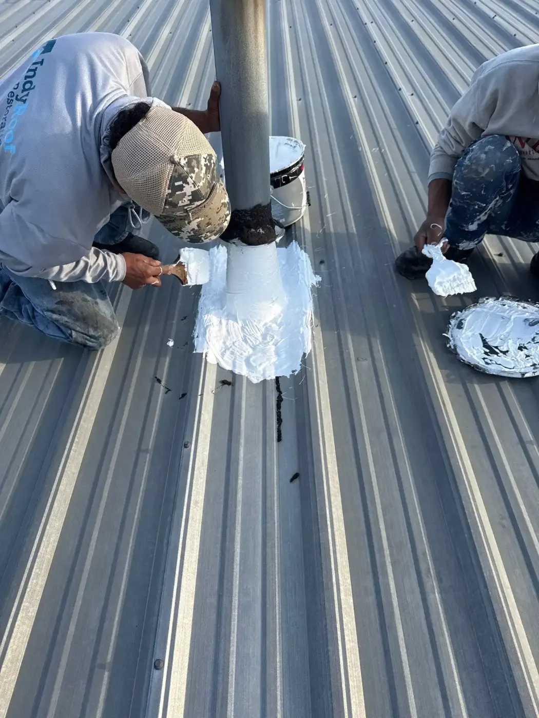 Commercial roof inspection documented in Crothersville